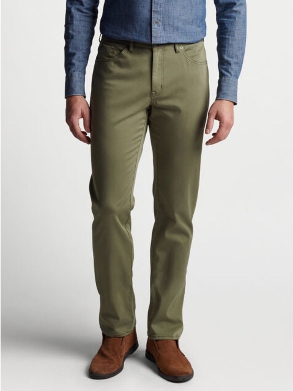 Peter Millar Olive Green Ultimate Sateen Five Pocket Pant